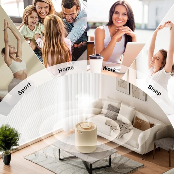 Portable Small Humidifier, 1500ml Small Humidifiers for Bedroom Baby, 1800mAh US - Picture 6 of 7